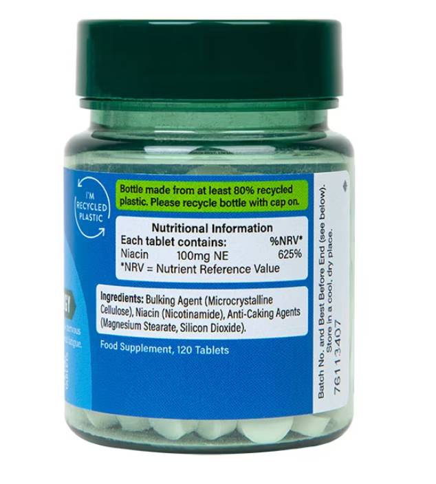 Vitamin B3 | Niacin 100 mg - 120 Таблетки