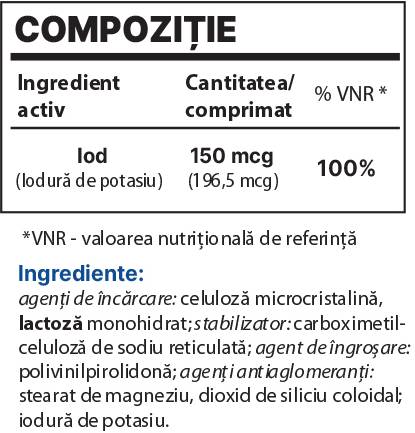 Iod BP 150 mcg - 100 Таблетки