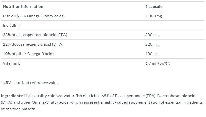 Gold Omega 3 65%  60 Caps. OLIMP