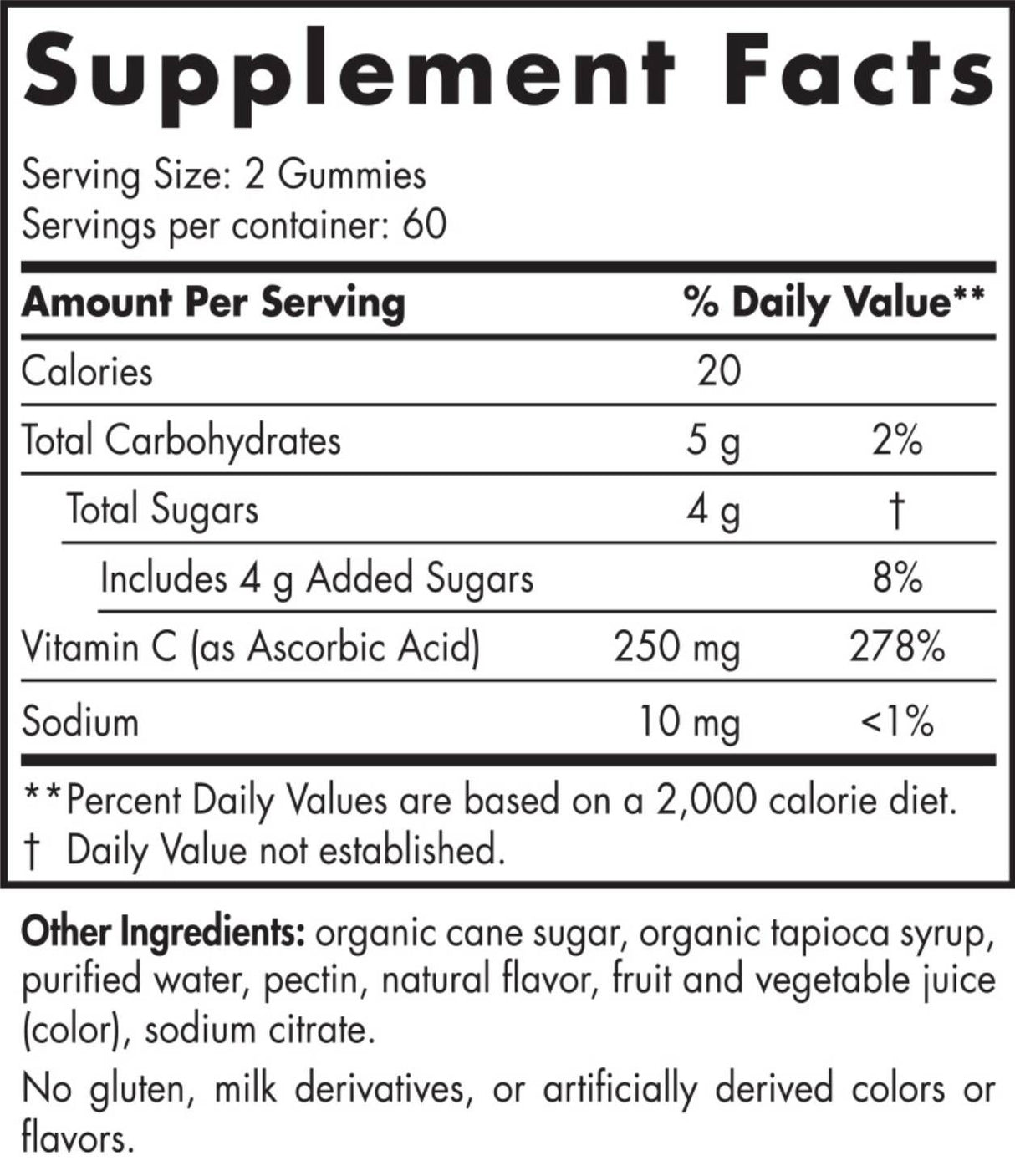 Vitamin C Gummies 250 mg - 120 желирани бонбони