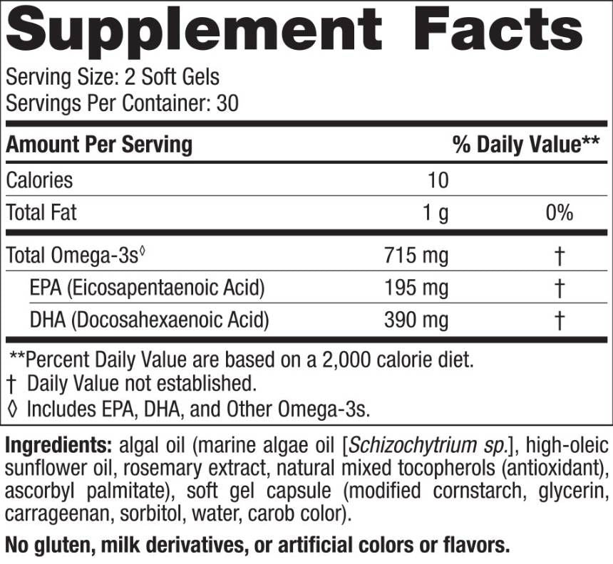 Algae Omega 715 mg - 120 Гел капсули