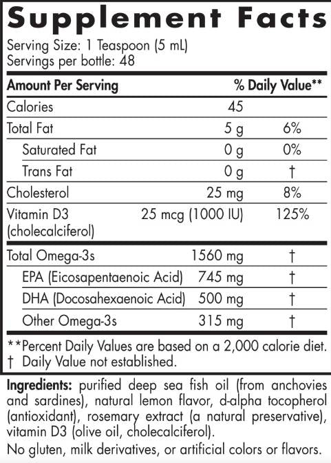 Omega-3D Liquid 1560 mg - 237 ml