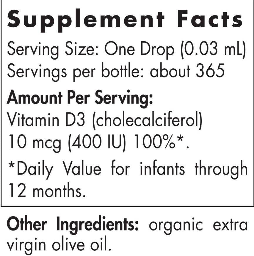 Vitamina D3 pentru bebeluși 400 UI - 11 ml