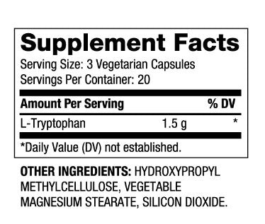 L-Tryptophan 500 mg  60 Caps