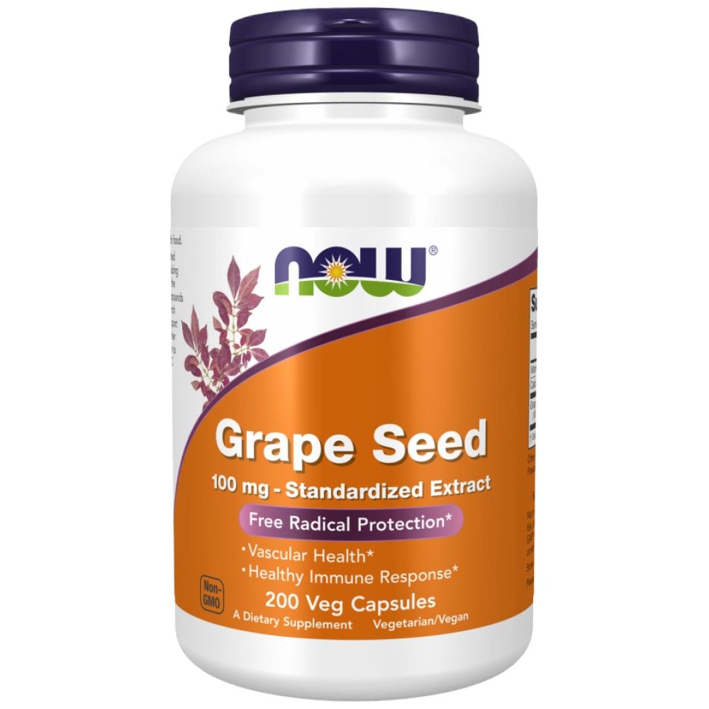 Grape Seed 100 mg | Standardized Extract - 200 капсули