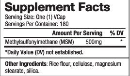MSM 500 mg / 180 Caps