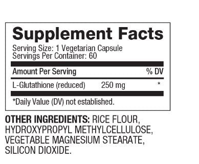 Reduced Glutathione 250 mg / 60 Caps