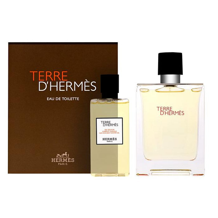 Комплект за мъже Terre d'Hermès 100ml EDT + 80ml Душ-гел