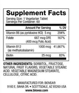 Vitamin B12 1000 Methylcobalamin Fast Dissolve / 100 Tabs - 0