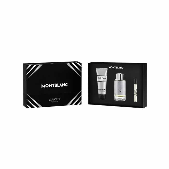 Montblanc Explorer Platinum Eau De Perfume Spray 100ml Set 3 Pieces