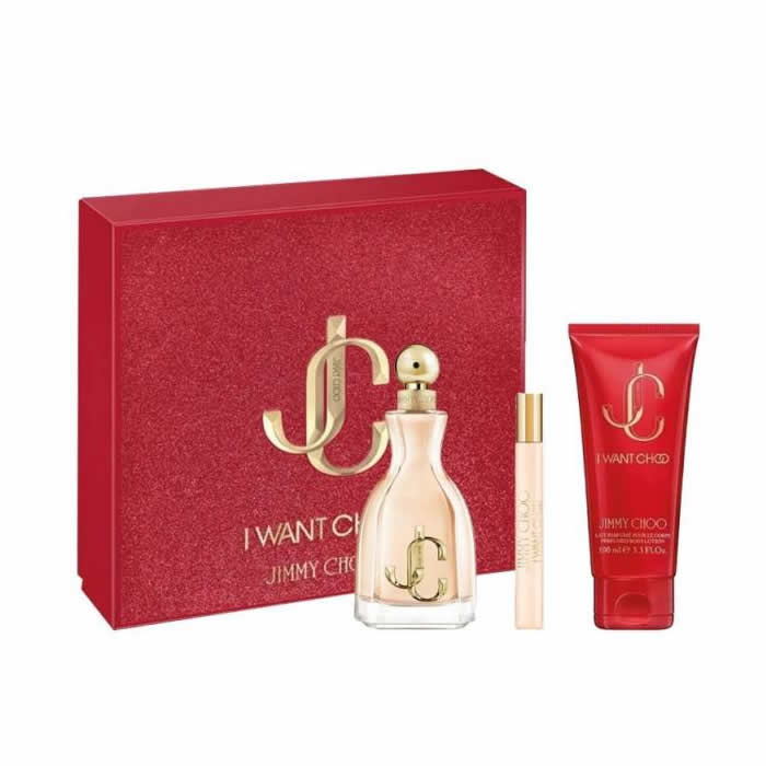 Jimmy Choo I Want Choo Eau De Parfum Spray 100ml Set 3 Pieces