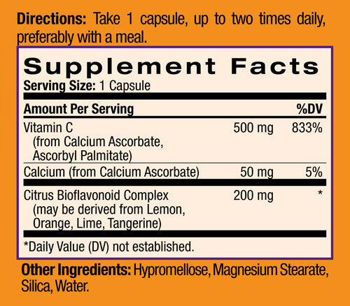 NATROL Easy-C 500mg+Citrus Bioflavonoids 120 Caps