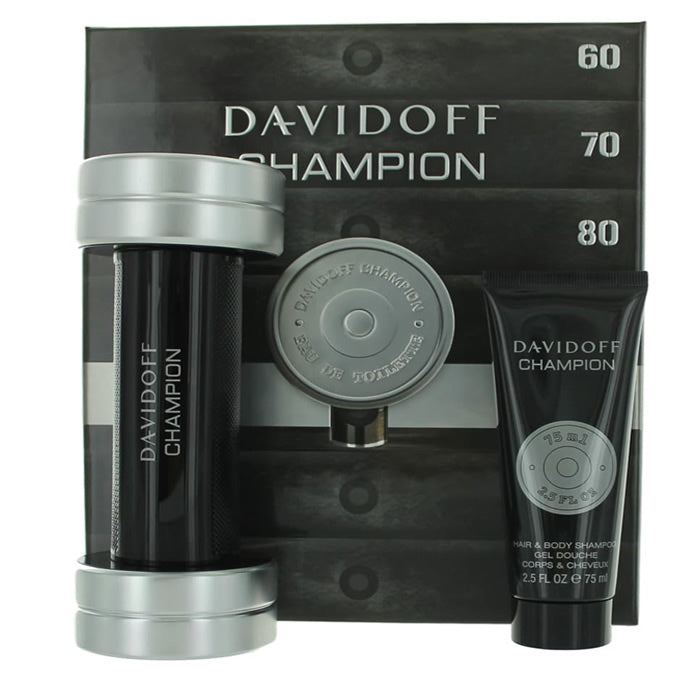 Davidoff Champion Eau De Toilette Spray 90ml Set 2 Pieces