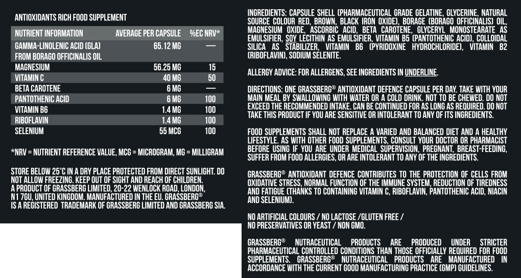 GRASSBERG Antioxidant Defence  60 Caps