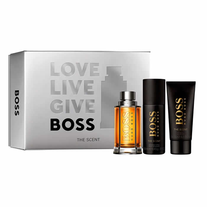 Hugo Boss The Scent Eau De Toilette Spray 100ml Set 3 Pieces