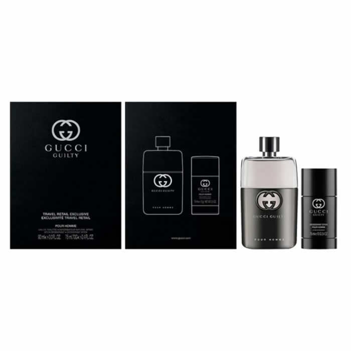 Gucci Guilty Homme Eau De Toilette Spray 90ml Set 2 Pieces