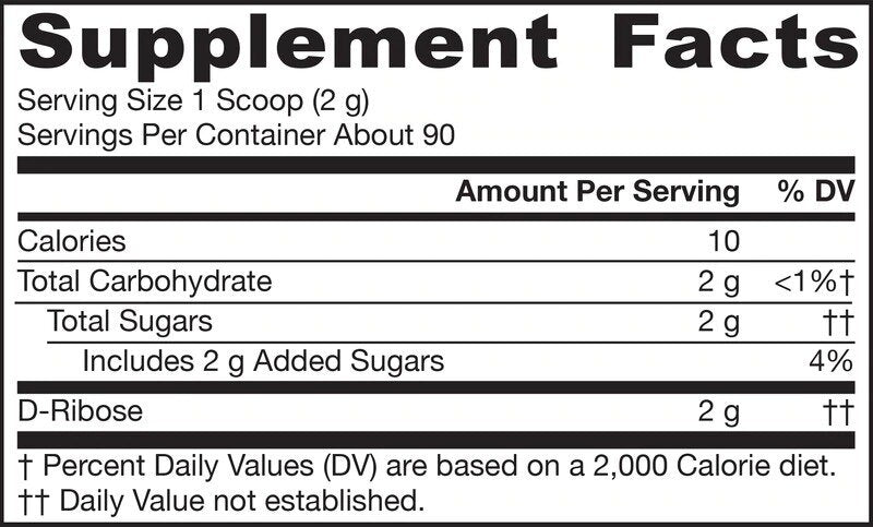 Jarrow Formulas D-Riboză Pudră - Riboză 200 GRAM