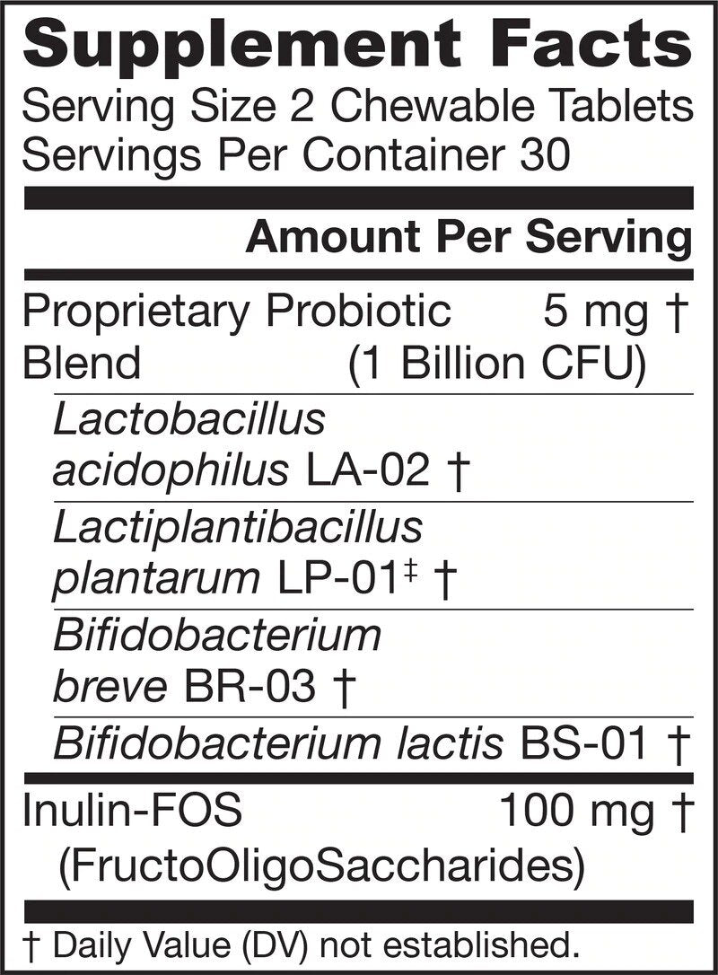 Jarrow Formulas Jarro-Dophilus Kids 1 miliard - Probiotic pentru copii 60 de tablete masticabile