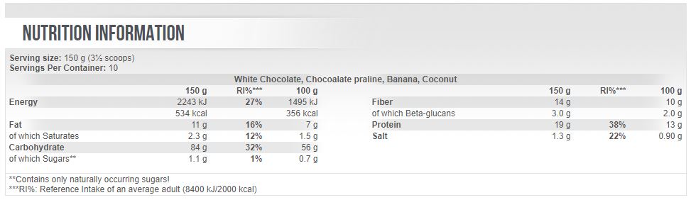 Oatmeal - 1.500 kg