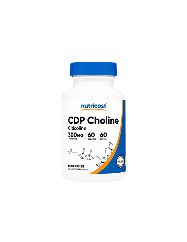 Нервна система - Цитиколин (CDP Choline), 300 mg x 60 капсули Nutricost - Feel You