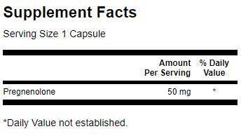 Pregnenolone - Super Strength 50mg. / 60 Caps - 0