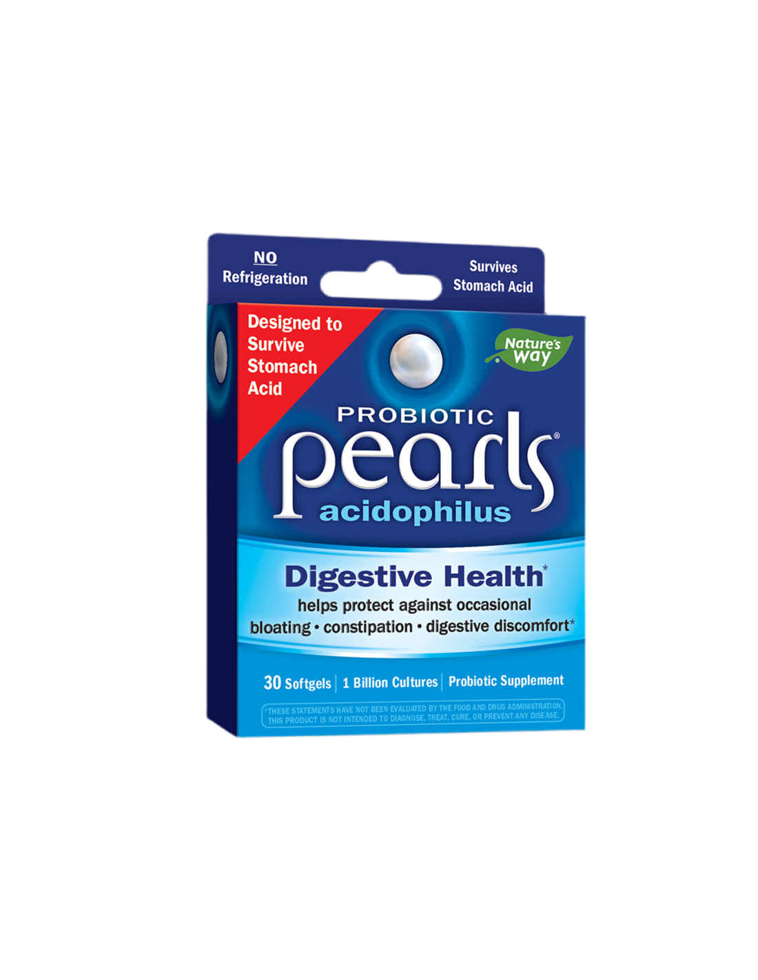 Pearls® Probiotic / Пърлс® Пробиотик, 1 млрд. активни пробиотици x 30 софтгел капсули Nature’s Way - Feel You