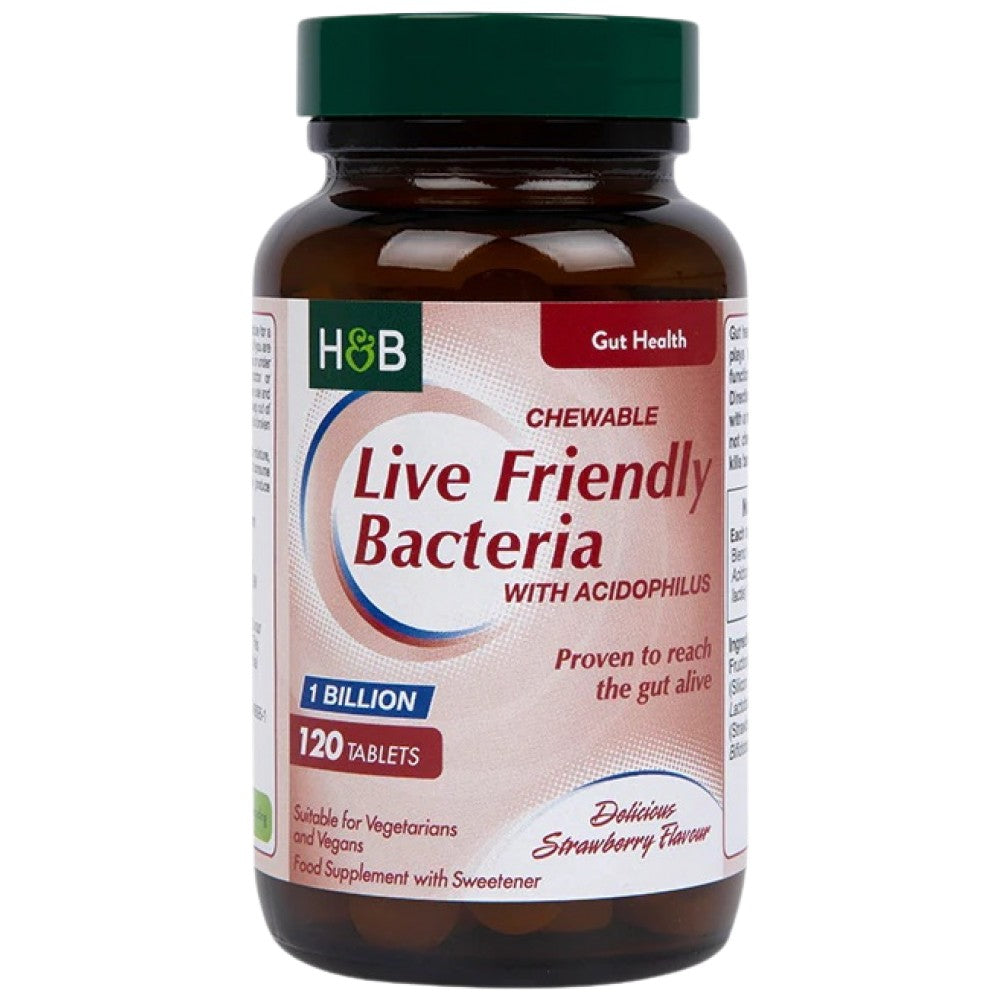 Live Friendly Bacteria | With Acidophilus Chewable 120 капсули