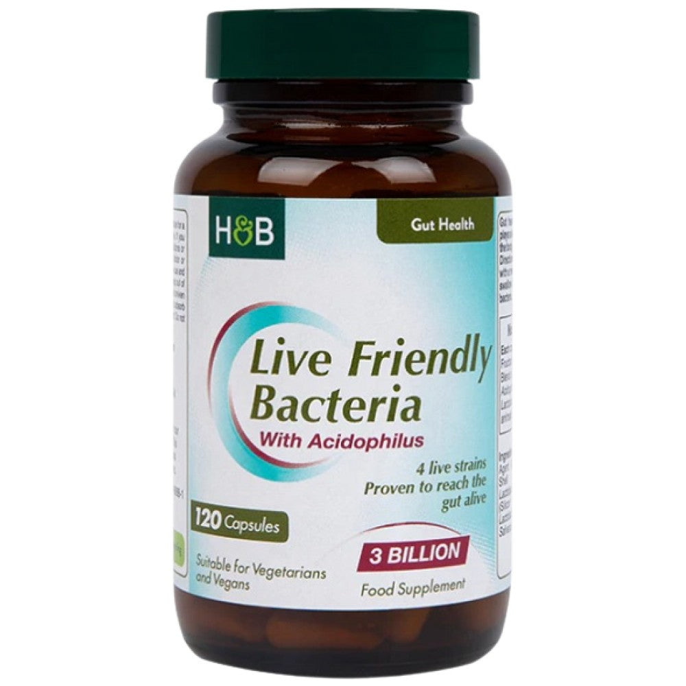 Live Friendly Bacteria | With Acidophilus 3 Billion - 120 капсули