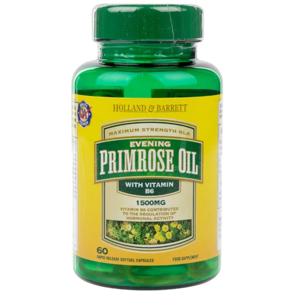 Evening Primrose Oil 1500 mg | Plus Vitamin B6 - 60 капсули