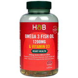 Omega 3 Fish Oil 1200 mg & Vitamin D3 - 120 Гел капсули