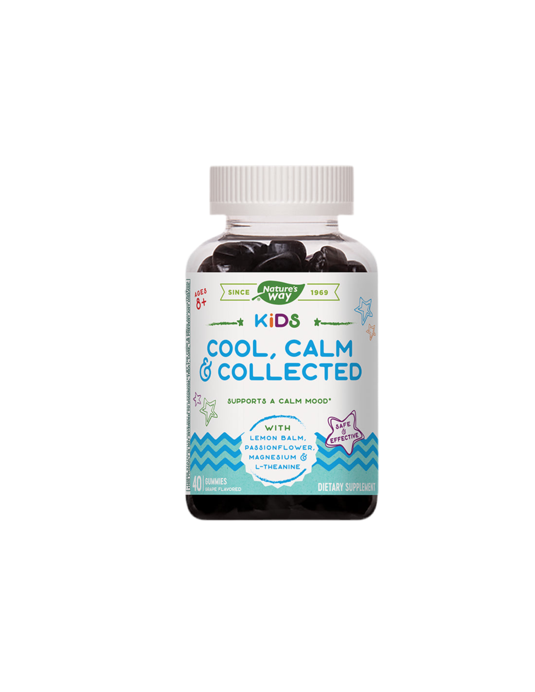 Kids Cool, Calm & Collected /С маточина, пасифлора, магнезий, Л-теанин/, 40 желирани таблетки Nature’s Way