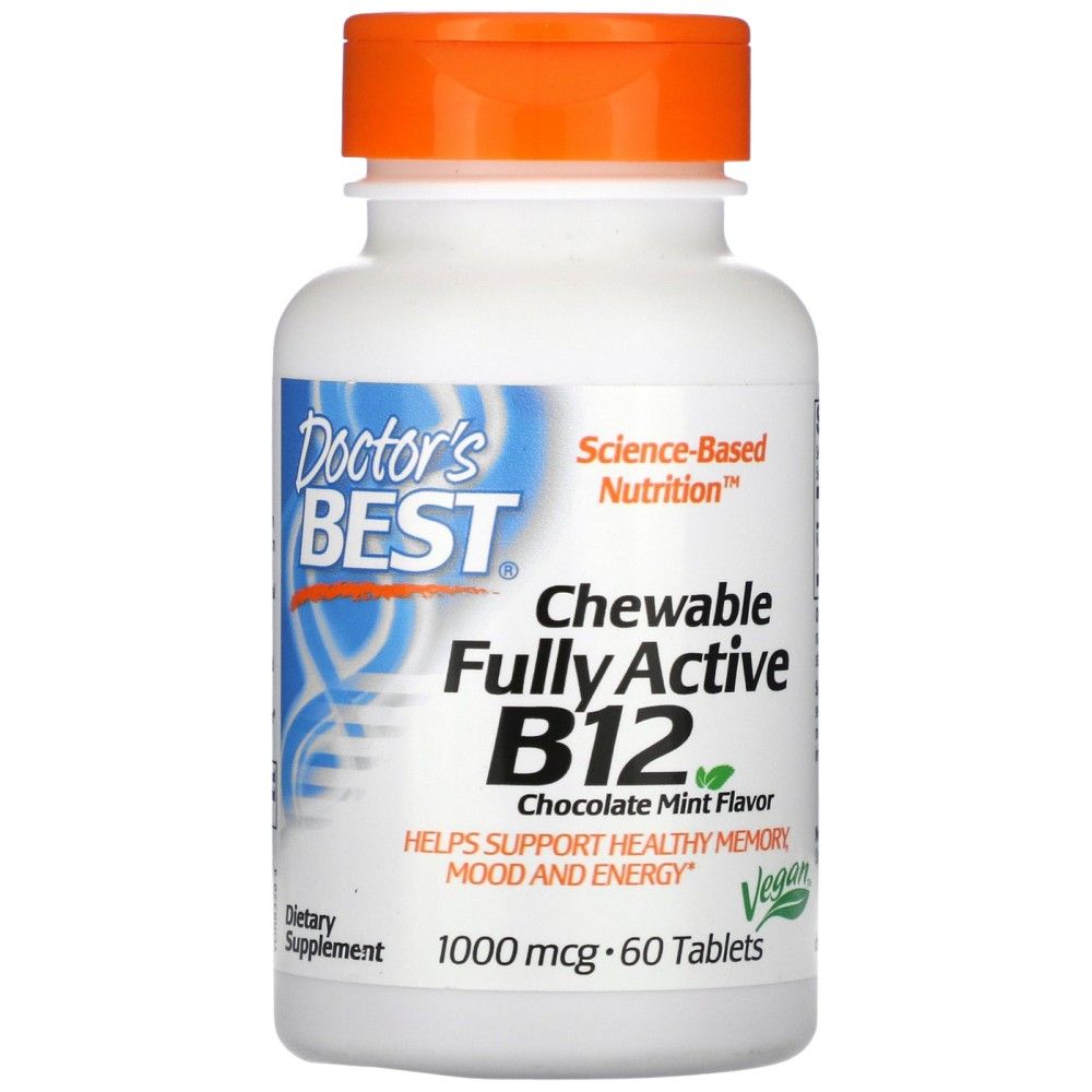 BEST Chewable FullyActive B12 / Methylcobalamin 1000 mcg - 60 Дъвчащи таблетки