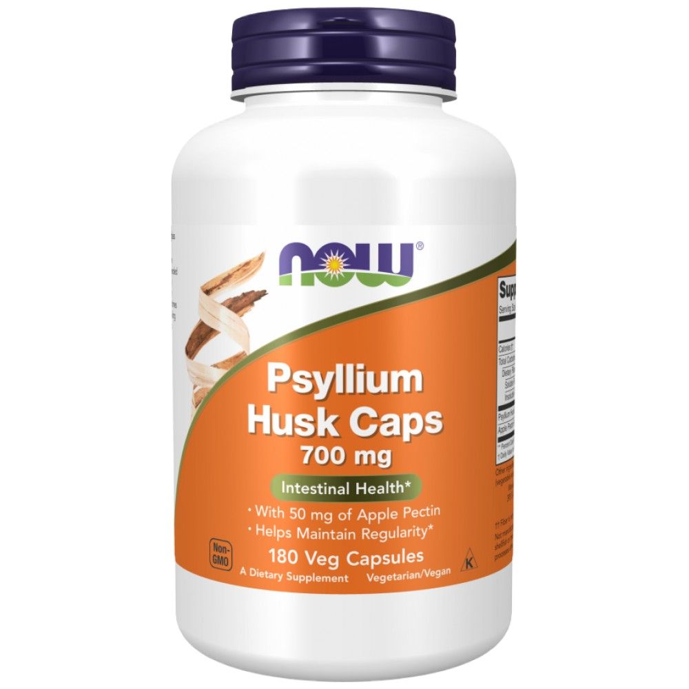 Psyllium Husk 700 mg | with Apple Pectin - 180 капсули