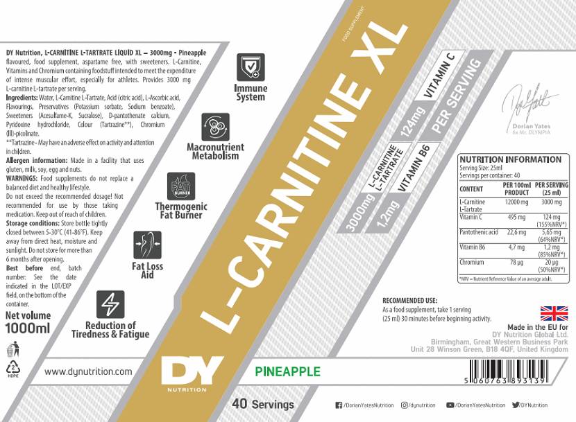 L-Carnitine XL lichid - 1000 ml