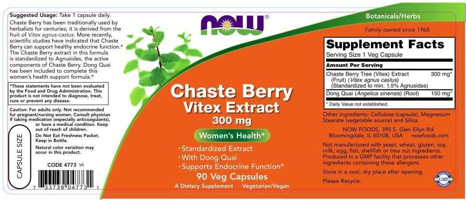 Chaste Berry / Vitex Extract 300 mg [90 капсули, 90 Дози]