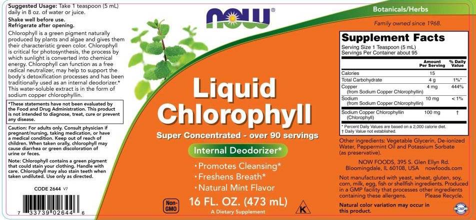 Liquid Chlorophyll & Mint - 473 мл