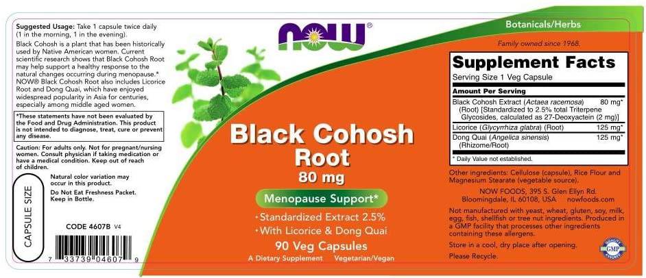 Black Cohosh Root 80 mg - 90 капсули