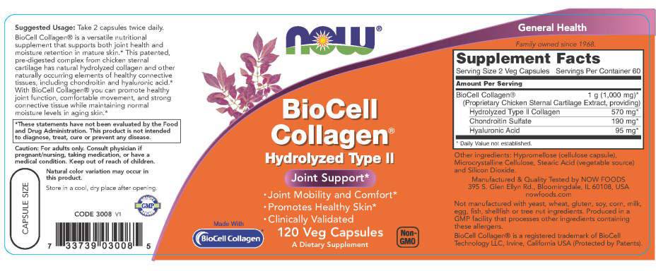 BioCell Collagen / Hydrolyzed Type II - 120 κάψουλες