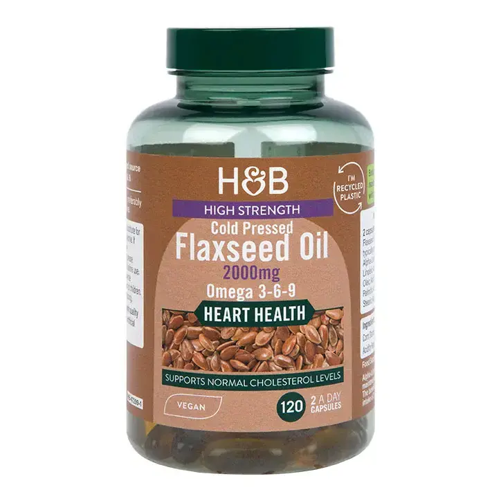 High Strength Cold Pressed | Flaxseed Oil 2000 mg - 120 капсули