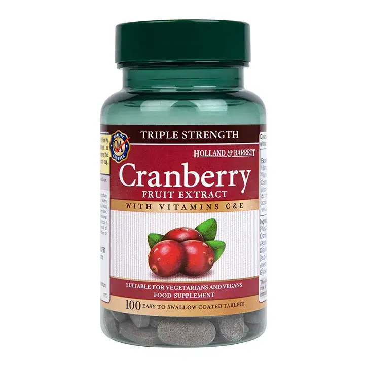 Червена боровинка с витамини С и Е (Cranberry Extract + Vit C & E) 400mg 90 таблетки