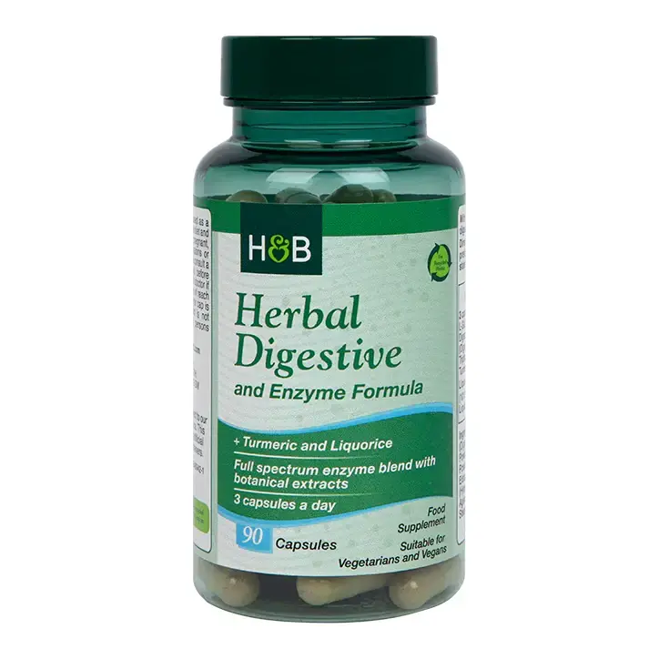 Билкова формула за добро храносмилане (Herbal Digestive and Enzyme Formula) 90 капсули HOLLAND & BARRETT