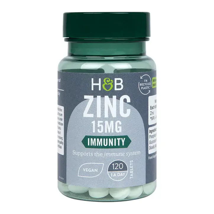 Zinc (ZInc) 15mg 120 comprimate vegane HOLLAND &amp; BARRETT