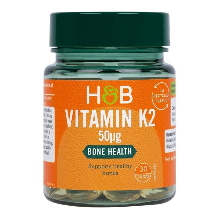 Βιταμίνη Κ2 (Βιταμίνη Κ2) (MK7) 50mcg 30 κάψουλες HOLLAND &amp; BARRETT