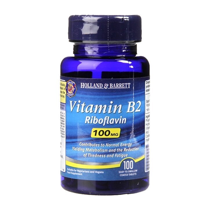 Витамин Б2 (Vitamin B2) 100мг 120 таблетки HOLLAND & BARRETT