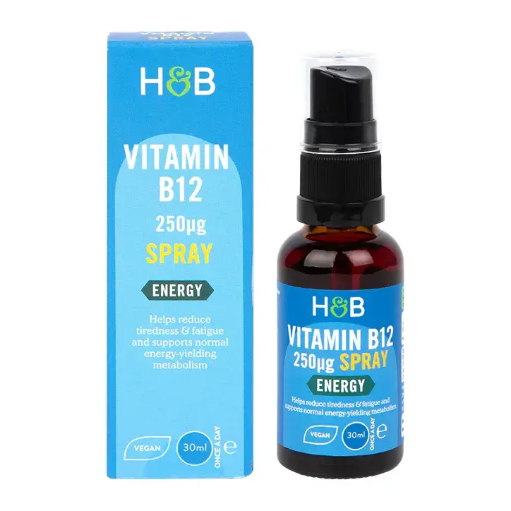 Vitamin B12 (Methylcobalamin) στοματικό σπρέι (Vitamin B12 Energy Spray) 250ug 30ml HOLLAND &amp; BARRETT 