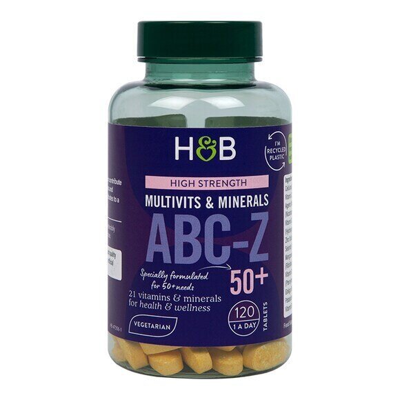 Multivitamine si minerale pentru adulti ABC-Z 50+ 120 tablete HOLLAND &amp; BARRETT