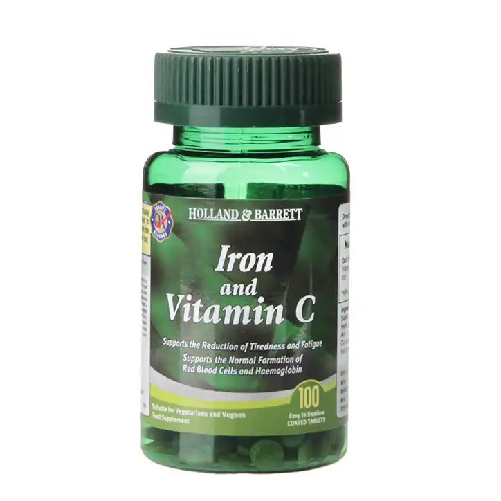 Fier și Vitamina C (Fier și Vitamina C) 90 comprimate HOLLAND &amp; BARRETT 