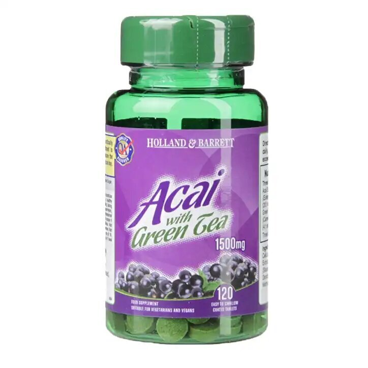 Acai Berry 1500mg | cu ceai verde - 120 tablete