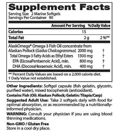 Pure Wild Alaskan Fish Oil 1000 mg (180 капсули, 180 дози) Doctor&#039;s Best