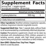 D-Phenylalanine 500 mg - 60 капсули